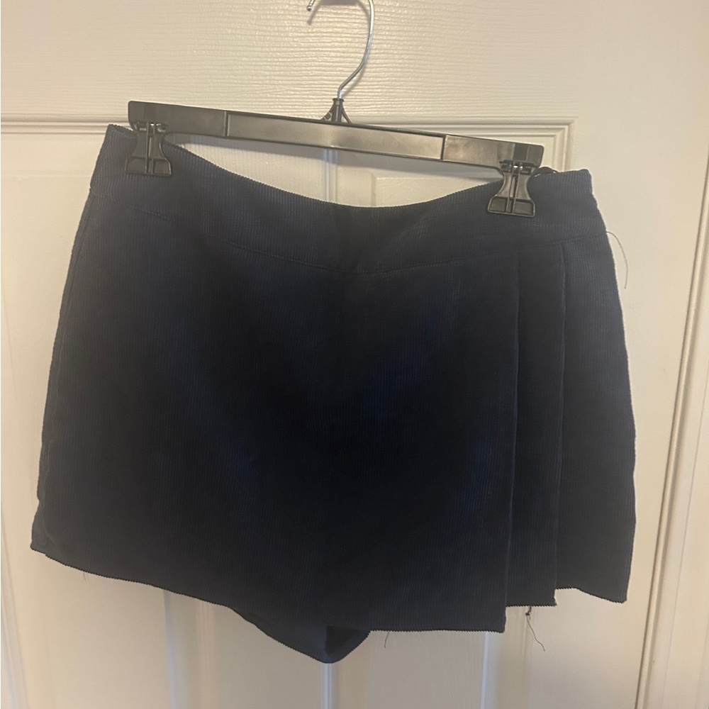 She + Sky Dark Blue Corduroy Skirt